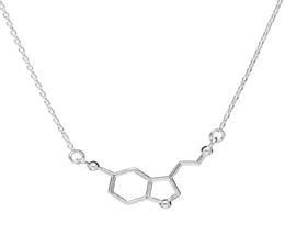 1 Chemical Molecular Structure Pendant Necklace Formula 5ht Geometric Exquisite Nurse Simple Lucky Woman Mother Men039s Family1474100
