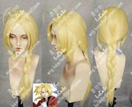 Wigs Edward Elric Fullmetal Alchemist Beautiful Long Warm Blonde Wig Cosplay Wig/Hair Free Shipping