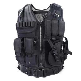 Adjustable Military Men's Tactical Camouflage Vest Outdoor Hunting CS Shooting Hunting Vest Clothing 240105