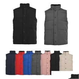 Mens Jackets Puffer Jacket Down Winter Hip Hop Men Parkas Solid Colours Vest Top Quality Wholesale Man Womens Sleeveless Coat Size Drop Dhwte