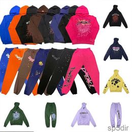 Mens Hoodies Sweatshirts Spider Pink 555555 Tracksuits Designer Sets Hoodie Pants Jacket Casual Sweatshirt Sp5der Young Thug Set Joggers Prints 30W7 NJ M8UO