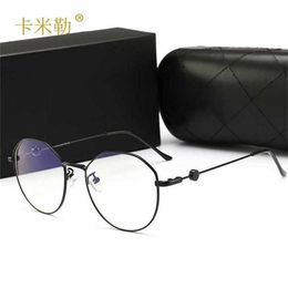 22% OFF Wholesale of sunglasses The new round metal eyeglass is fashionable versatile can be paired with myopia glasses frame and flat lenses 0235