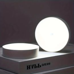 1pc Human Body Induction Night Light, USB Charging Magnetic Suction Bedside Wardrobe Wardrobe Creative Gift Lamp Intelligent LED Light