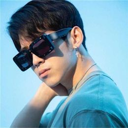 15% OFF Sunglasses New High Quality new fashion trendsetter WHITE cut-out design box sunglasses OERI025