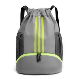 Drawstring Beam Mouth Basketball Bag Simple Outdoor Sports Yoga Exercise Backpack Football Student Ball String 240106