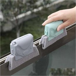 Cleaning Brushes Creative Window Groove Cleaning Cloth Brush Windows Slot Cleaner Clean Tool Drop Delivery Home Garden Housekeeping Or Dhiev