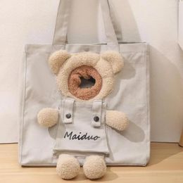 Dog Carrier Cat Bag Canvas Tote Outdoor Transport One Shoulder For Small Dogs Handbag Pouch Puppy Travel Pet Ca J8B6