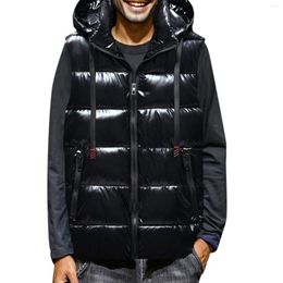 Men's Vests Men Winter Bright Colour Vest Waistcoat Jacket Body Warmer Lightweight Windbreaker Down Coat Clothes 2024