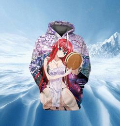 Anime High School DXD Hooded Hoodies 3D Printed Sexy Girl Rias Streetwear Men Sweatshirts Hentai Alter Puovers Y21111829127649948