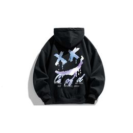 Fashion casual men's BeaserS classic Designer Luxury Devil Smile Graffiti Letters brand printed loose hoodie plush thick pullover hoodie