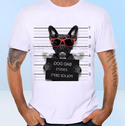 New Arrival 2020 Summer Fashion French Bulldog Dog Police Dept Funny Design T Shirt Men039s High Quality dog Tops Hipster Tees3626674