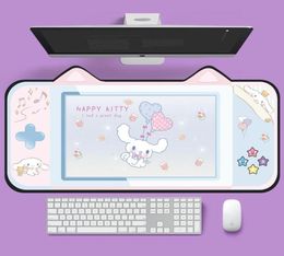 Mouse Pads Wrist Rests DATA FROG Cute Cat Ear Big Pad Computer Keyboard Desk Mat Large Gamer Mousepad Pink Girl Cartoon Kawaii G9630904