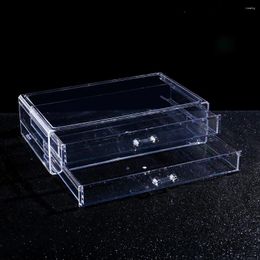 Storage Boxes Makeup Cosmetic Clear Transparent Box Lipstick Jewelry Brush Housekeeping Organizers Quilt Container Bathroom Accessories