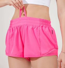 ll Womens Yoga Shorts Outfits With Exercise Fitness Wear lu Short Pants Girls Running Elastic Pants Sportswear Pockets lu4675