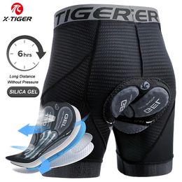 X-TIGER Men's Cycling Underwear Shorts 5D Padded Sports Riding Bike Bicycle MTB Liner Shorts with Anti-Slip Leg Grips 240105