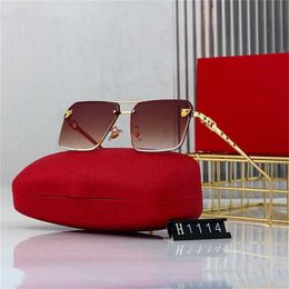 22% OFF Wholesale of sunglasses Trimmed Frameless Ocean Film Fashion Street Photo Sunglasses Box Versatile Internet Red Glasses