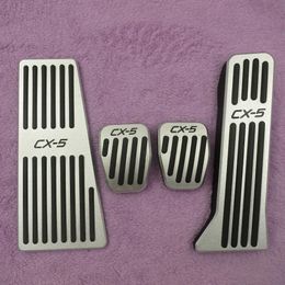 Pedals Car Accessories Accelerator Gas Fuel Brake Footrest Foot Rest Pedal Pads Stickers For Mazda CX5 NonDrilling pedals pad covers