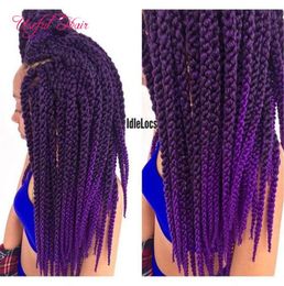 22inch braid in bundles 3D Cubic crochet braids hair 120g cubic crochet hair extensions ombre braiding hair for black wome b1419027