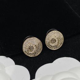 Round Diamond Designer Earrings for Woman 925 Silver Needle Earrings Fashion Jewelry
