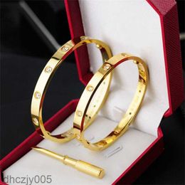 Gold Bracelet Woman Designer Jewellery Screw Bangle 6mm Titanium Steel Couple with Screwdriver Bracelets Designer for Women Men Nail Bracelet Jewlery SJBT SJBT IWNI