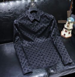 Chaopai designer mens klänning skjorta casual smal siden t-shirt långärmad affärskläder pläd män social blus camisa maskulina