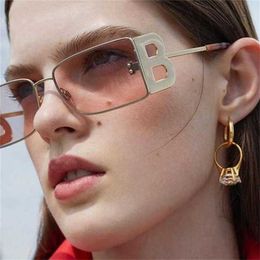 26% OFF Wholesale of New ins square small frame women's metal personality sunglasses fashion sunshade Sunglasses