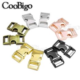 10pcs 10mm Metal Side Release Buckle 550 Paracord Bracelet Dog Collar Webbing Outdoor Backpack Bag Belt Parts Accessories 240105