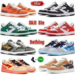 Panda Designer Shoes Sk8 Men Women Shoes a Bathing Apes Sneakers Nigo Court Sta Low Platform Shoe Black White Patent Abc Camo Blue Orange Brown Mens Womens Train