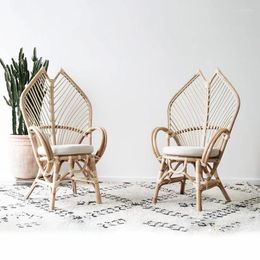 Camp Furniture Vintage Rattan Chair Moroccan Homestay Courtyard Outdoor Single Woven Designer Lounge