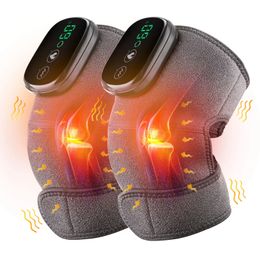 Eletric Heating Knee Massage Device Vibration Physiotherapy Knee Pads for Elbow Joint Osteoarthritis Rheumatic Pain Warm Massage 240105