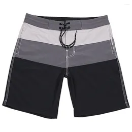 Men's Shorts Waterproof Bermuda Quick-drying Surfing Beach For Men - Elastic Swim Trunks With Drawstring 148A