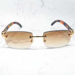 58% Colour Wood Men Carters Wooden Designer Glasses Mens Vintage Brand Name Luxury Summer Shades EyewearKajia New