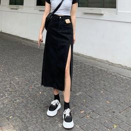 Skirts Wholesale 2024 Spring Summer Fashion Casual Sexy Women Skirt Woman Female OL Mid Length Denim Ay0331