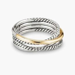 Rings Jewelry Band Ring Designer silver X series craft gold twisted rings Luxury 1:1 original Vintage with Exquisite for Female Friends