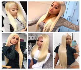 Blonde Lace Front Human Hair Wigs Straight Coloured Human Hair Wigs For Black Women Inch Pre plucked Lace Front Wig full4497512