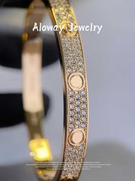 Designer Cartres Bracelet V Gold Plated Mijin Screw CNC Craft Wide Plate No Diamond 4 10 Love Clip Full Sky Star YY7Q