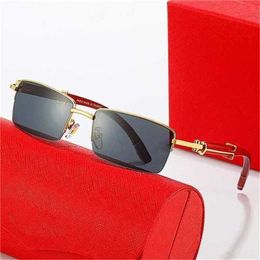 20% OFF Sunglasses new New wood grain leg men's fashion half catapult trend tide fishing line optical New