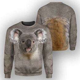 Men's Hoodies Sweatshirts Rabbit Kangaroo Koala 3D Print Sweatshirt For Men Casual Giraffe Pig Graphics Pullovers Street Crew Neck Long Sleeve Hoodie