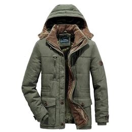 Thick Warm Coat Long Fleece Hooded Waterproof Parkas Jacket Winter Men Outwear Fashion Pockets Parka Jackets mens 240106