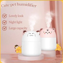 Humidifiers Cute Pet Humidifier Mini Office Desktop Air Conditioning Room Humidification Usb Small Household Heavy Fog Spray Drop Deli Ot0Ho