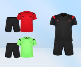 Soccer Referee Suit Set of Solid Colour Soccer Referee Jersey Equipment Short Sleeve Men and Women Professional Competition T Shirt2359655