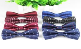 Mens Bow Tie High Quality Polka Dot Black Blue Red Bowtie Kid Children Smooth Necktie Soft Butterfly Wedding Prom Party Ties6668640