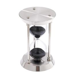Other Clocks Accessories Threepillar Metal Hourglass 15 Minutes Sand Timer 3 Colours Watch For Home Office Desk Decorations9925496