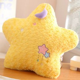 Plush Sky Pillows Emotional Moon Star Cloud Shaped Pillow Pink White Grey Yellow Purple Blue Room Chair Decor Cushion Gift 240105