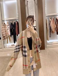 Designer Sweater Men039s Women039s Sweaters Highend Classic Stripe Plaid Double Jacquard Knit Women039s Cardigan Jacket 3135829