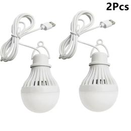 2pcs Portable LED Camping Lamp Bulb, 5V LED USB Power, Book Light Reading & Camping Study Table Lamp