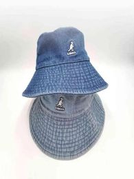 Hats Stingy Brim Hats KANGOL Cowboy Hats Summer Fashion Unisex Kangaroo Denim Bucket Hats Designer Bob Kpop Basin Hat Trend Hip Hop Cap