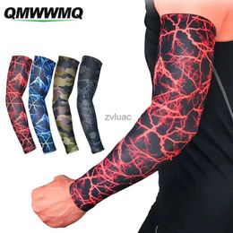 Arm Leg Warmers Protective Gear Arm Sleeves for Men Women UV Protection Cooling Tattoo Cover Up Sleeve Non Slip Ice Silk Arm Cover for Adults YQ240106