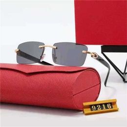 15% OFF Sunglasses new New frameless cut edge Women's fashion polygon Fashion ocean 9216Kajia New