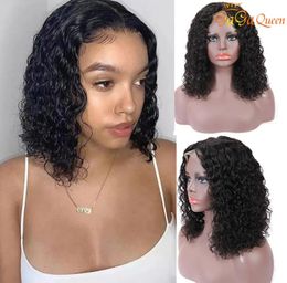 4x4 Human Hair Closure Wigs New Arrival Curly Wigs Nature Color Water Wave Hair Bob Lace Frontal Wig8118682